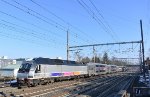 NJT Train # 7825 gliding into PJC Station with ALP-45A # 4543 pulling a Multilevel Set 